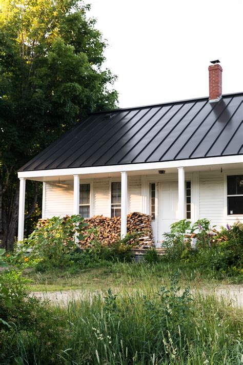 metal roof white farm houses|metal roof ranch style house.